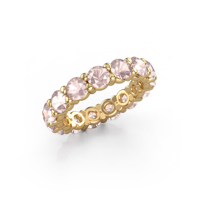 Ring Heddy rnd 4.2 585 gull champagnefarget morganitt 4.2 mm