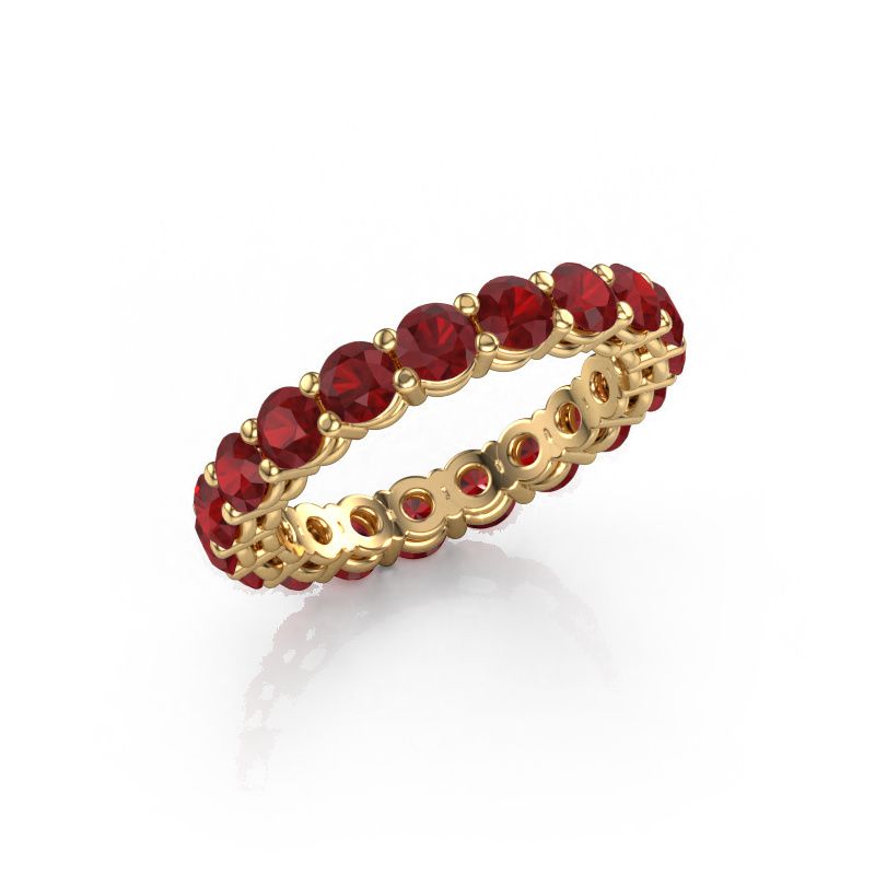Image of Stackable ring Michelle full 3.4 585 gold ruby 3.4 mm