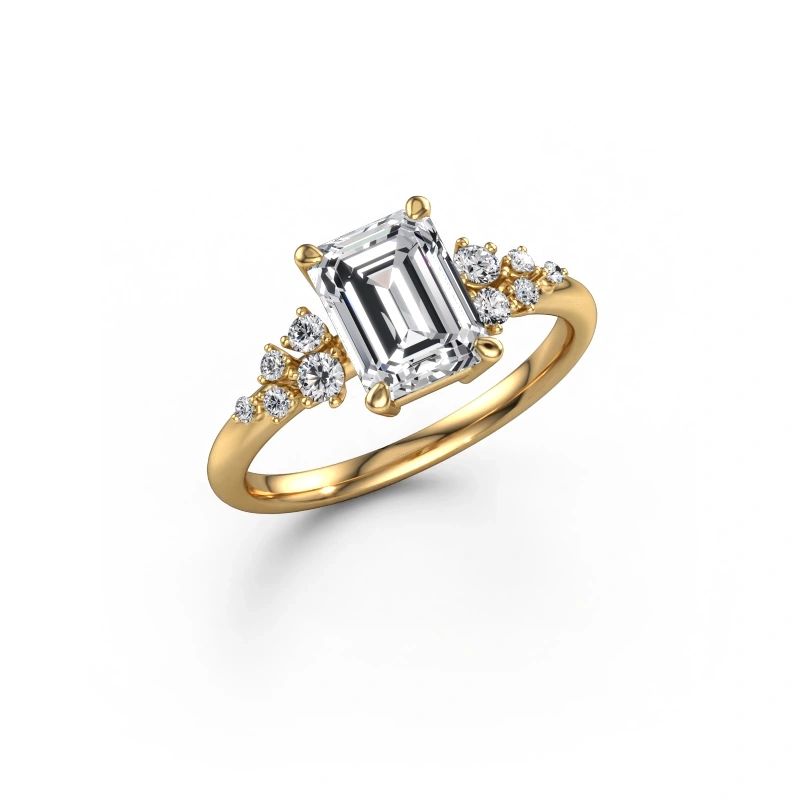 Anillo Royce EME 585 oro circonita 8x6 mm
