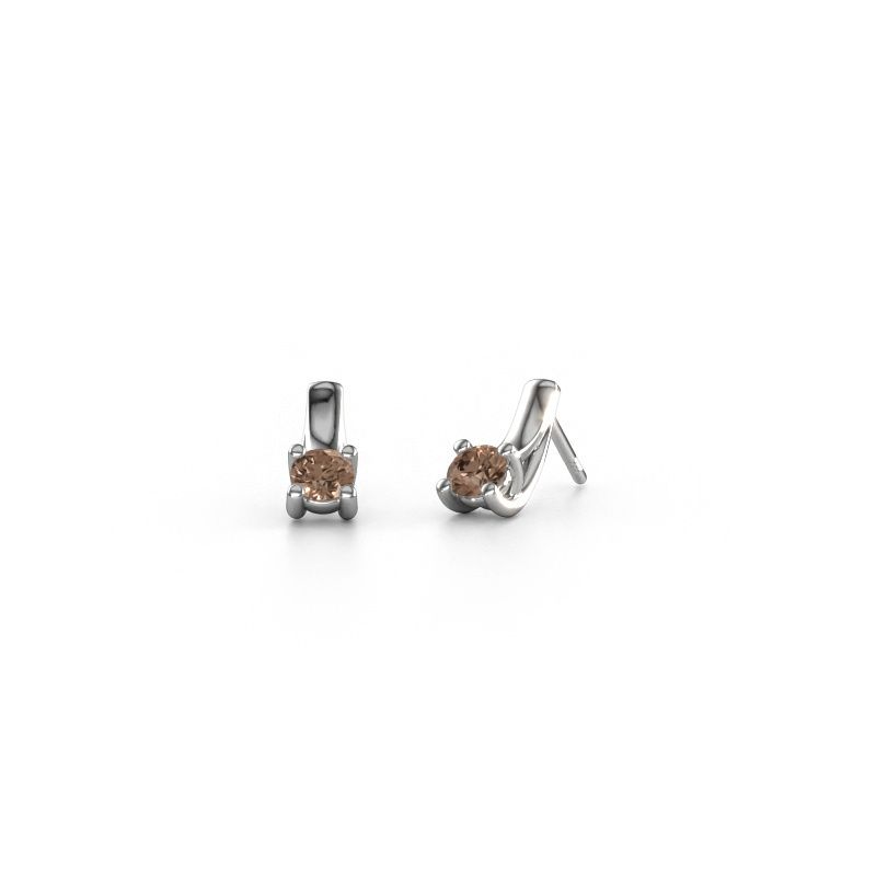Ohrringe Mia 1 950 Platin Braun Diamant 0.60 crt