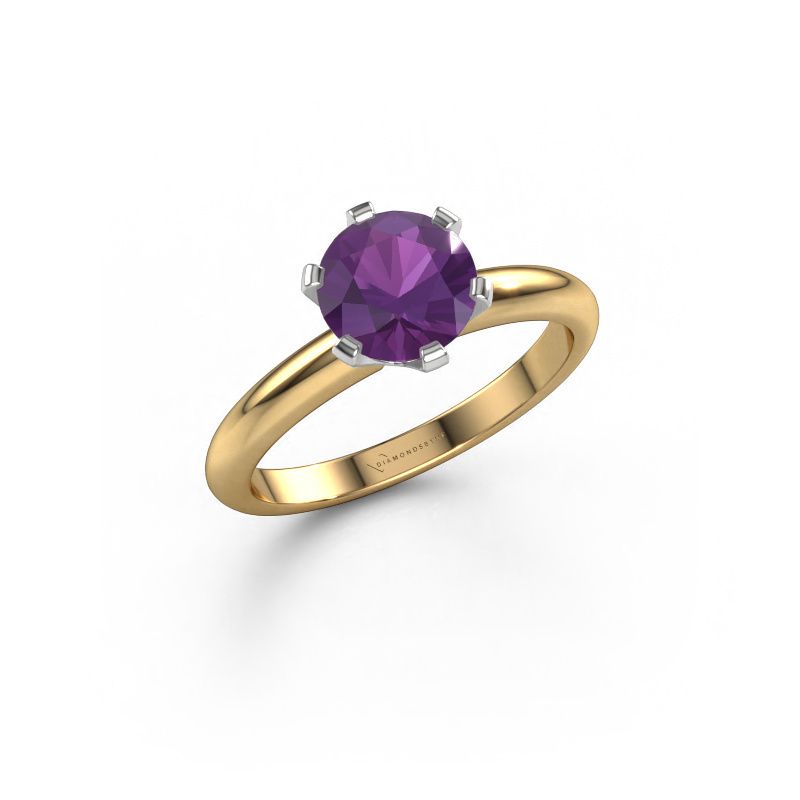 Engagement ring Tiffy 1 585 gold amethyst 7 mm