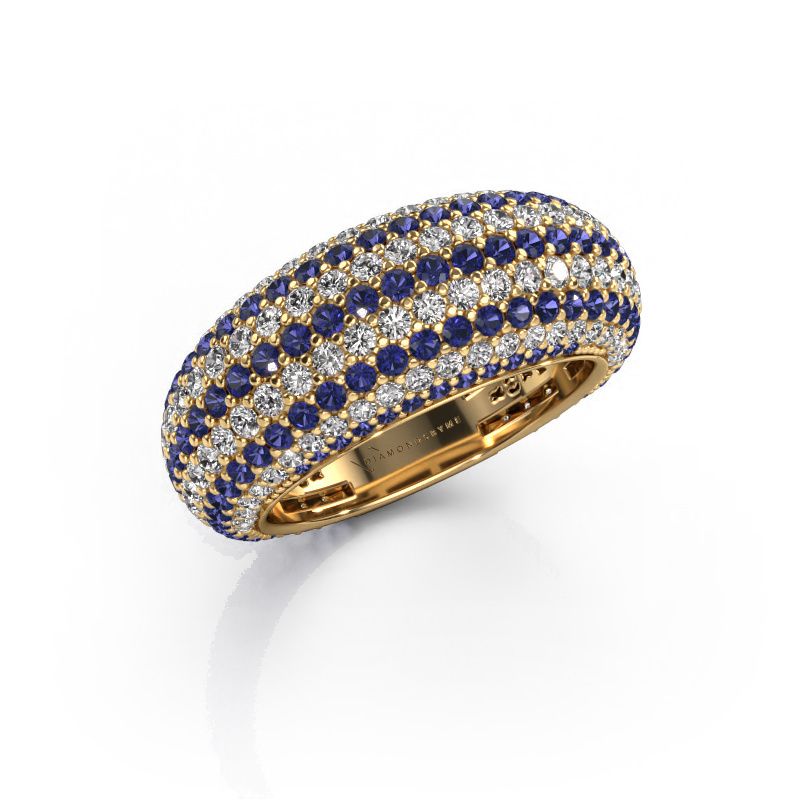 Ring Lyndia 585 gold sapphire 0.8 mm