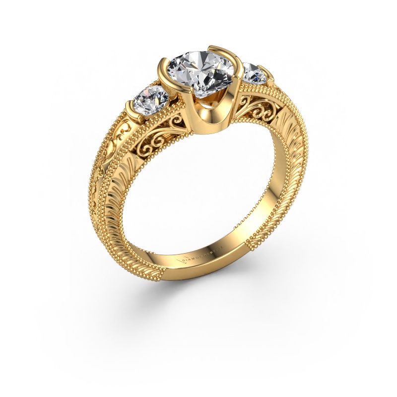 Promise ring Tasia 585 gold lab grown diamond 1.360 crt