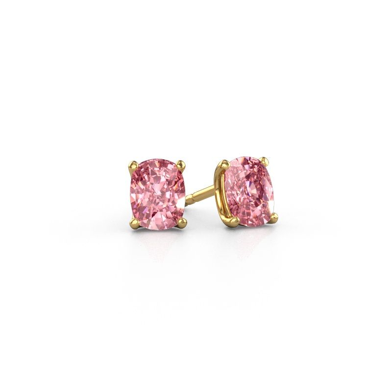 Stud earrings Sam CSH 585 gold pink lab grown diamond 6.8x5.2 mm