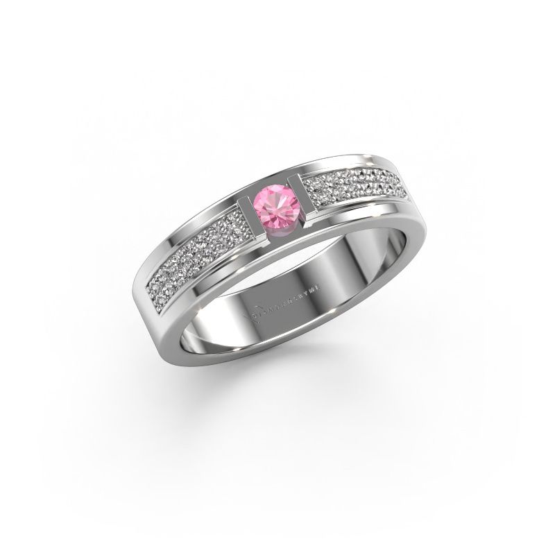 Ring Mable 585 white gold pink sapphire 3 mm