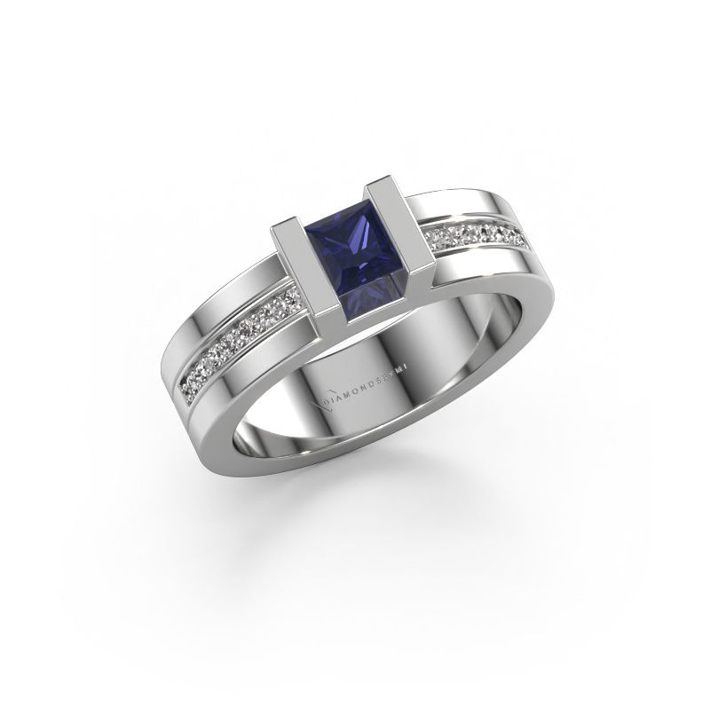Verlobungsring Desire 585 Weißgold Saphir 4 mm