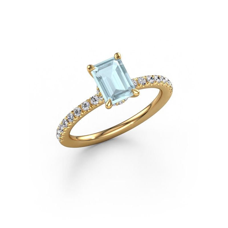 Verlobungsring Crystal EME 4 585 Gold Aquamarin 7x5 mm
