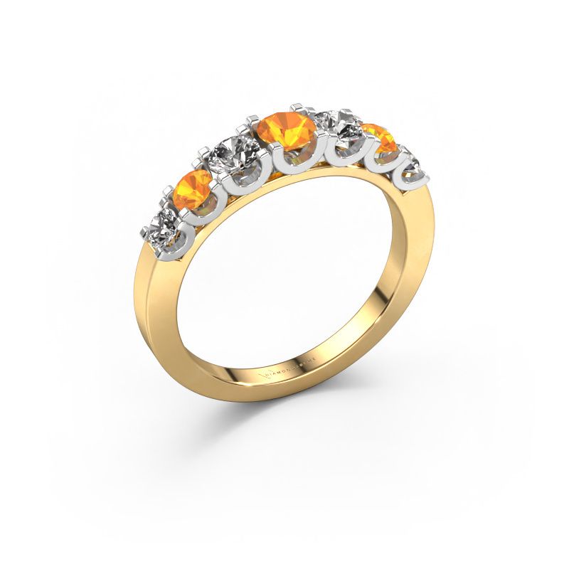 Ring Selina 3 585 gold citrin 3.7 mm