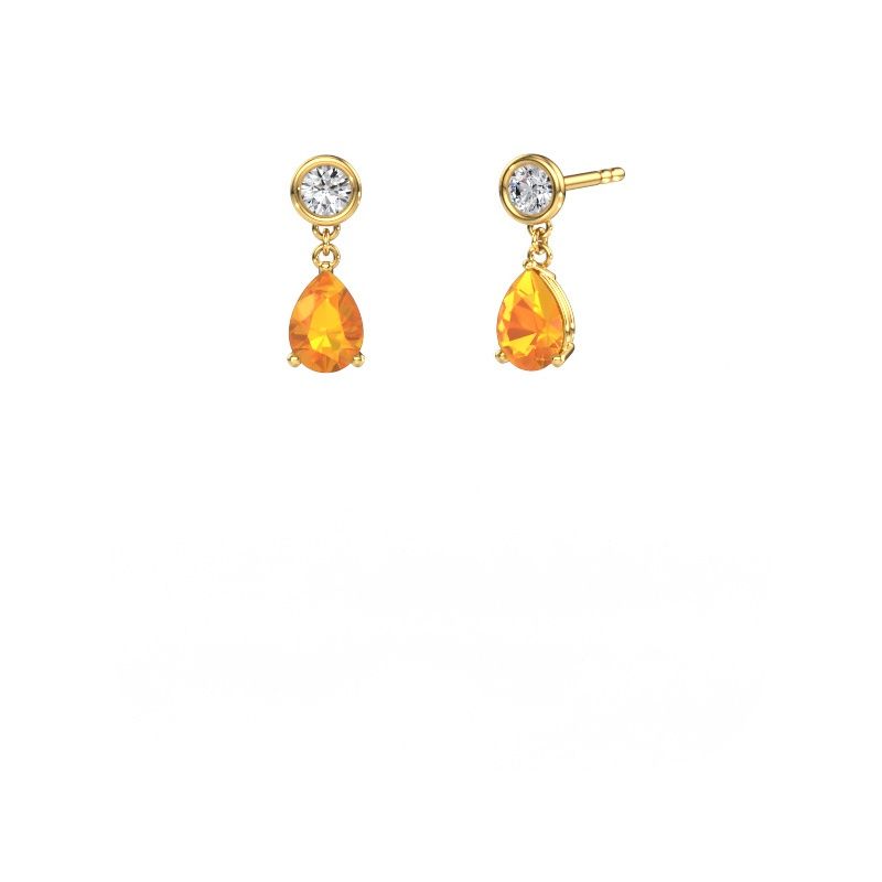 Ohrhänger Lacey PER 585 Gold Citrin 7x5 mm