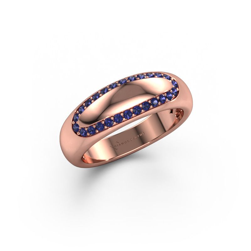 Ehering Danique 585 Roségold Saphir ±6x3 mm