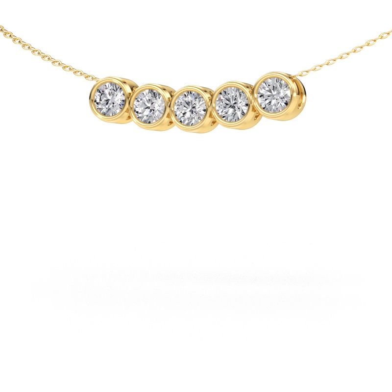 Necklace Kim 5 585 gold lab grown diamond 1.25 crt