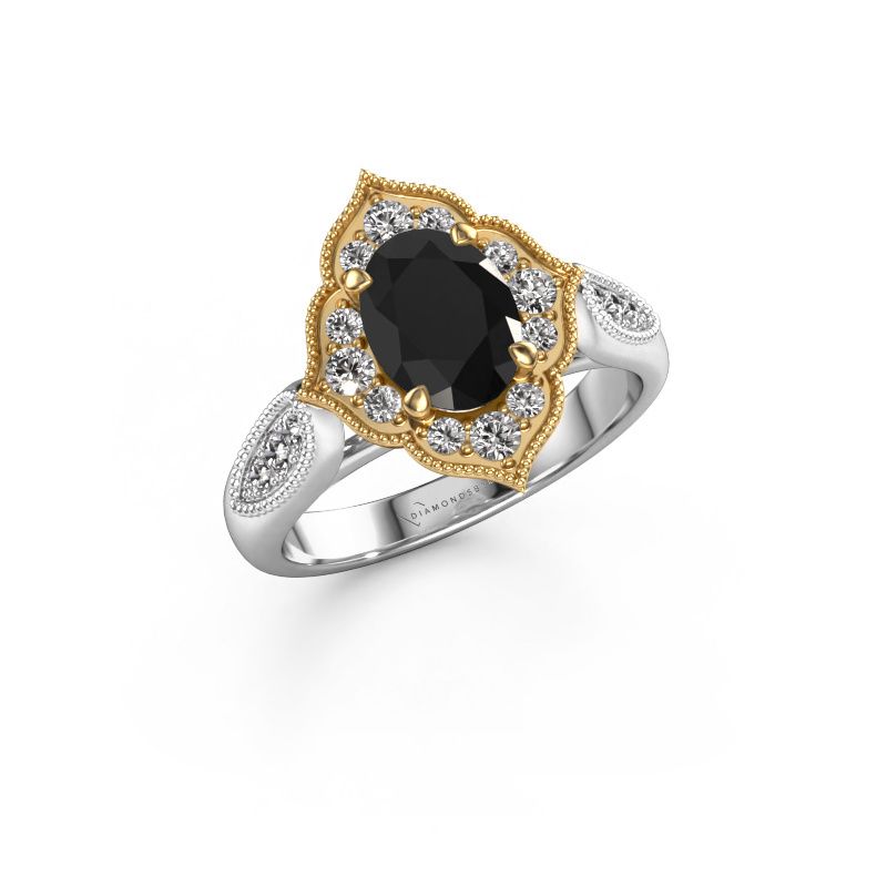 Verlobungsring Rosan 585 Weißgold Schwarz Diamant 1.768 crt