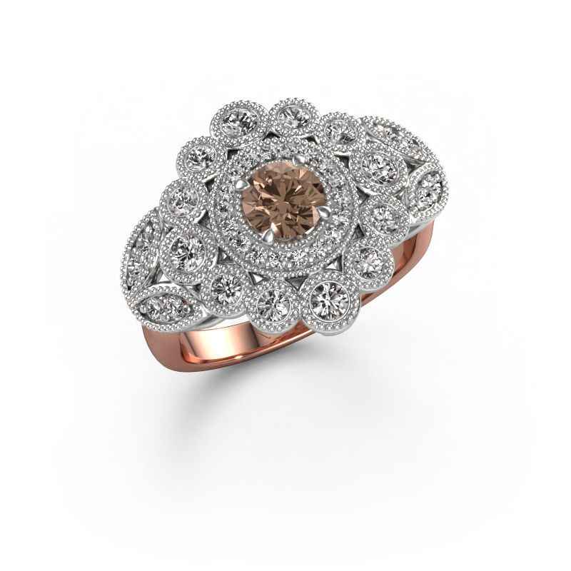 Ring Elia 585 Roségold Braun Diamant 1.20 crt