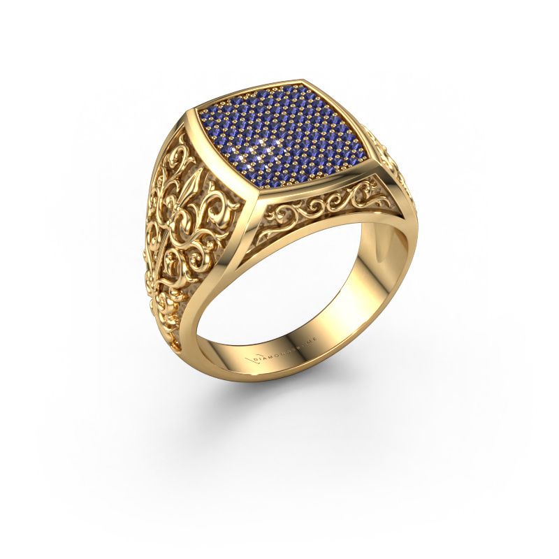 Men's ring Danny 585 gold sapphire 0.9 mm