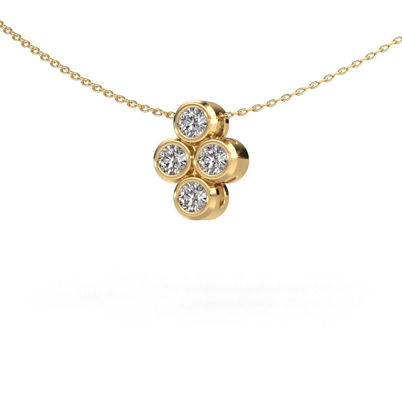 Pendentif Judi 585 or jaune diamant 0.60 crt