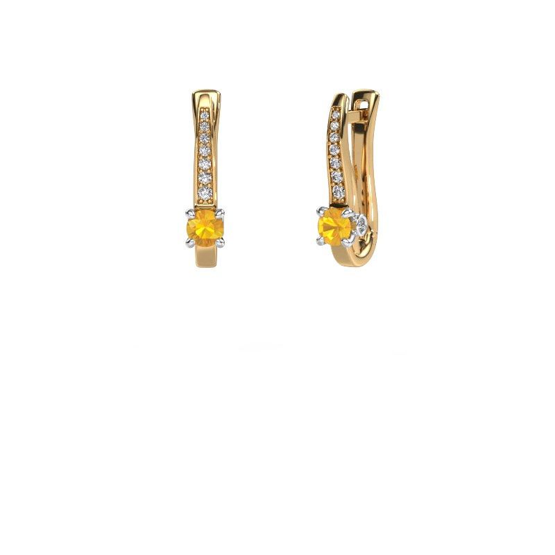 Image of Earrings Valorie 585 gold citrin 4 mm