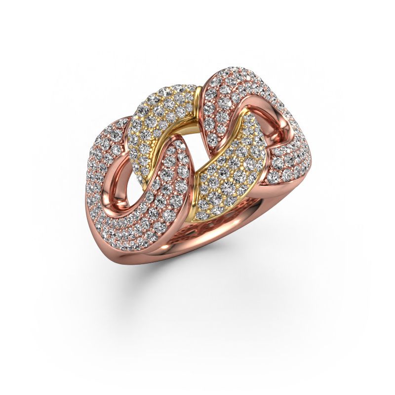 Ring Kylie 3 13mm 585 rose gold diamond 1.217 crt