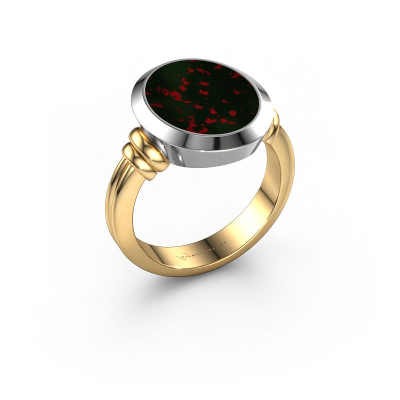 Chevalière Jake 3 585 or jaune héliotrope 15x12 mm