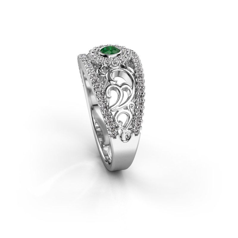 Image of Ring Lavona<br/>950 platinum<br/>Emerald 3.4 mm