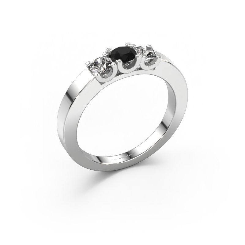 Bague Selina 1 950 platine diamant noir 0.54 crt