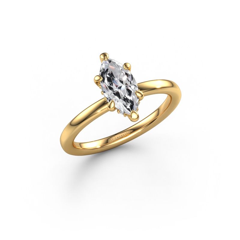 Engagement ring Simone MRQ 2 585 gold lab grown diamond 1.04 crt