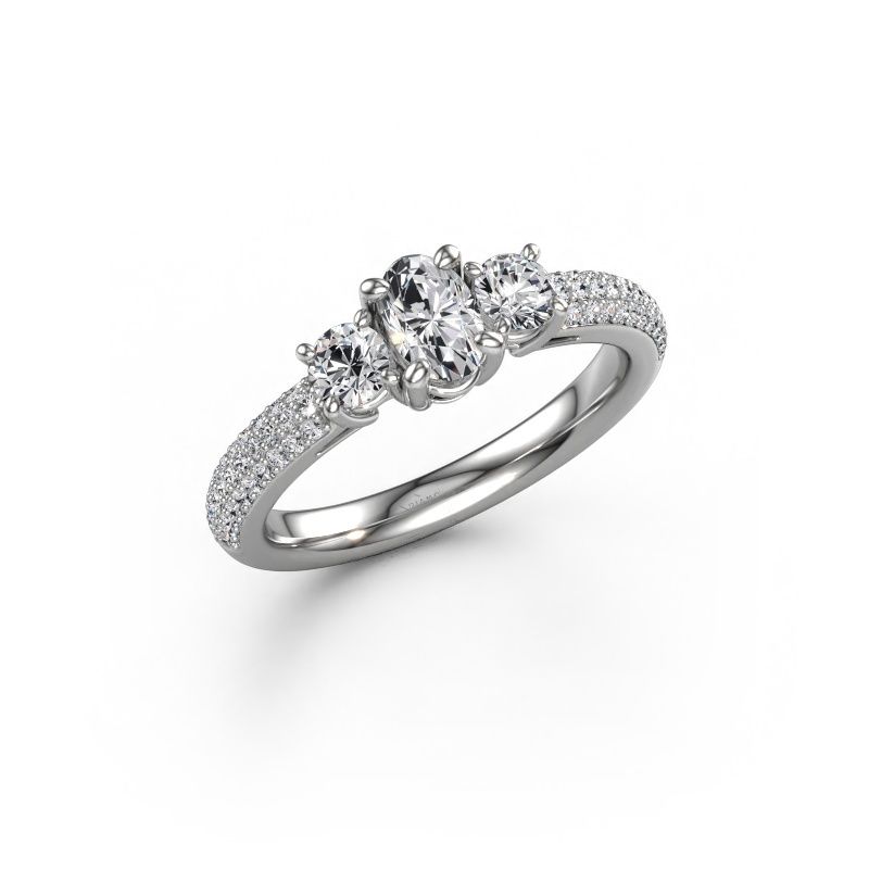 Engagement ring Marielle OVL 950 platinum lab-grown diamond 1.27 crt