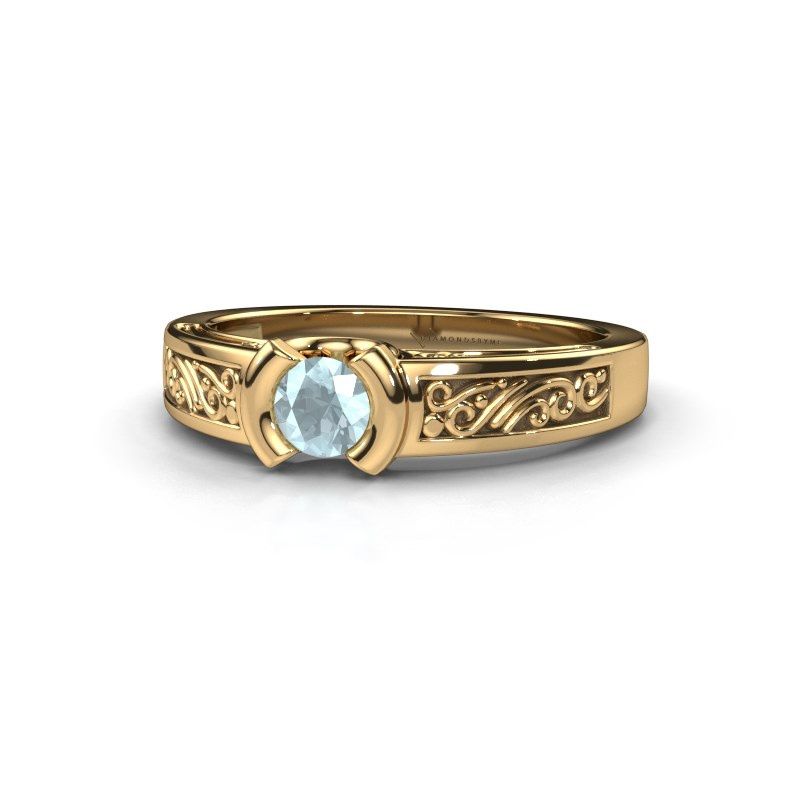 Bild von Verlobungsring elena<br/>585 Gold<br/>Aquamarin 4 mm
