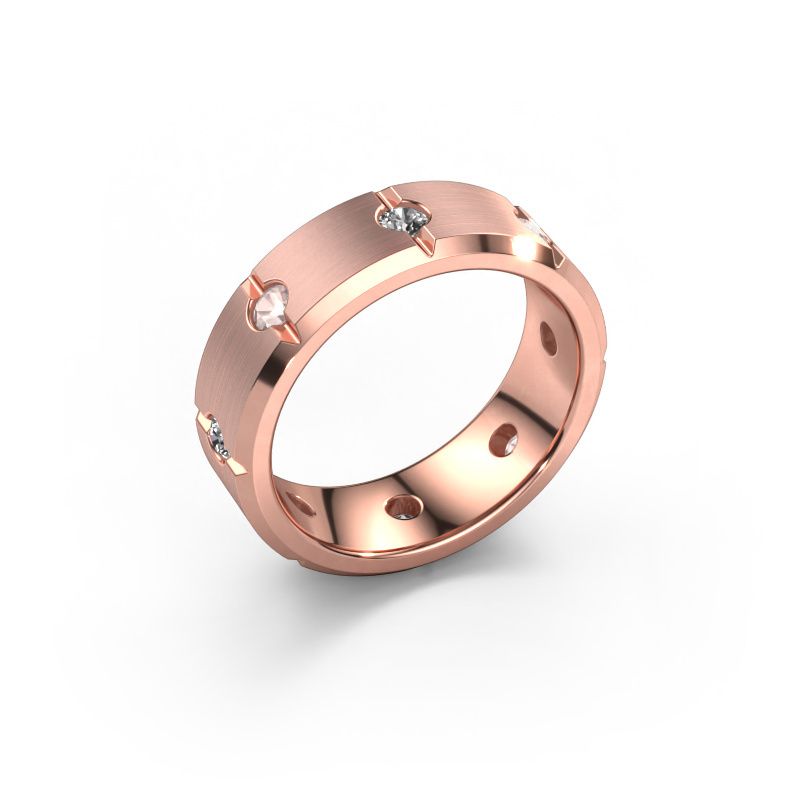 Men's ring Irwin 585 rose gold morganite champagne 2.7 mm