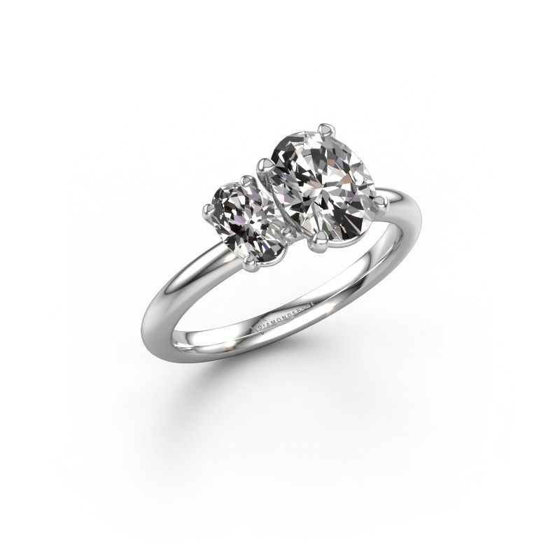 Verlobungsring Toi et Moi OVL-OVL 585 Weißgold Zirkonia 8x6 mm