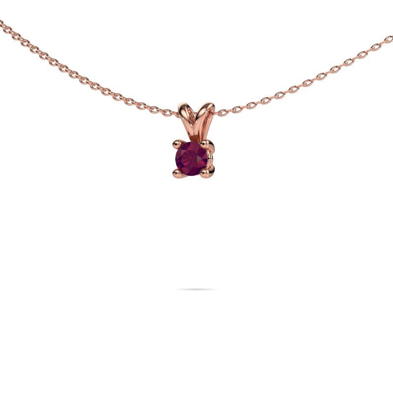 Anhänger Sam RND 585 Roségold Rhodolit 5 mm