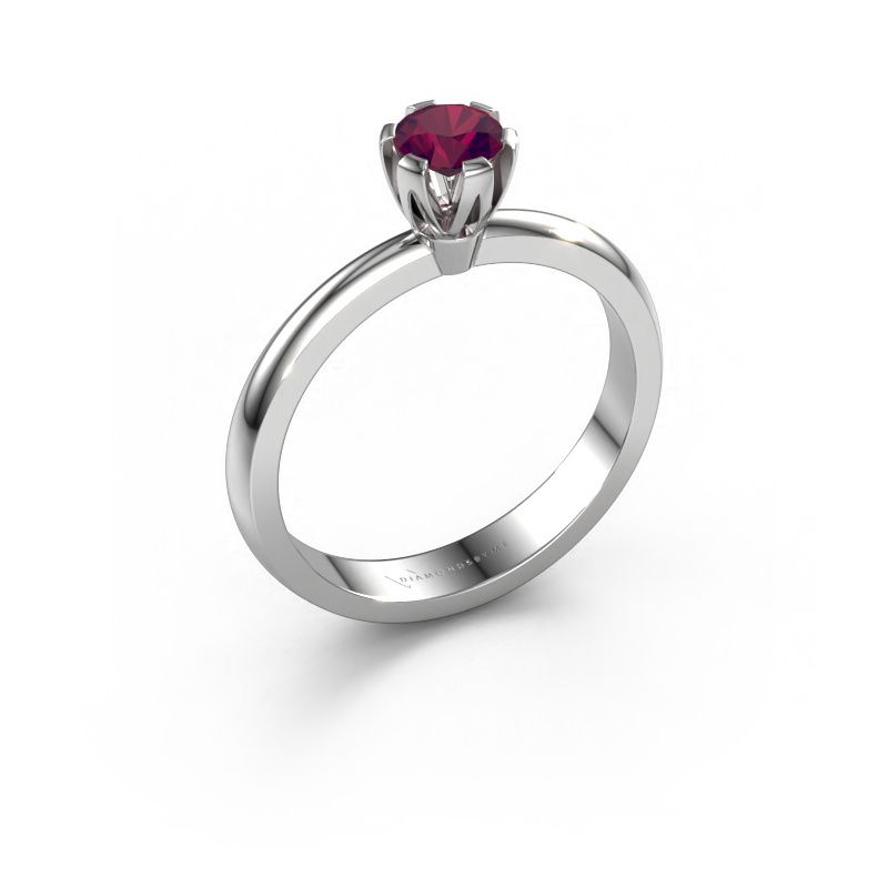 Verlovingsring Julia 950 platina rhodoliet 4 mm