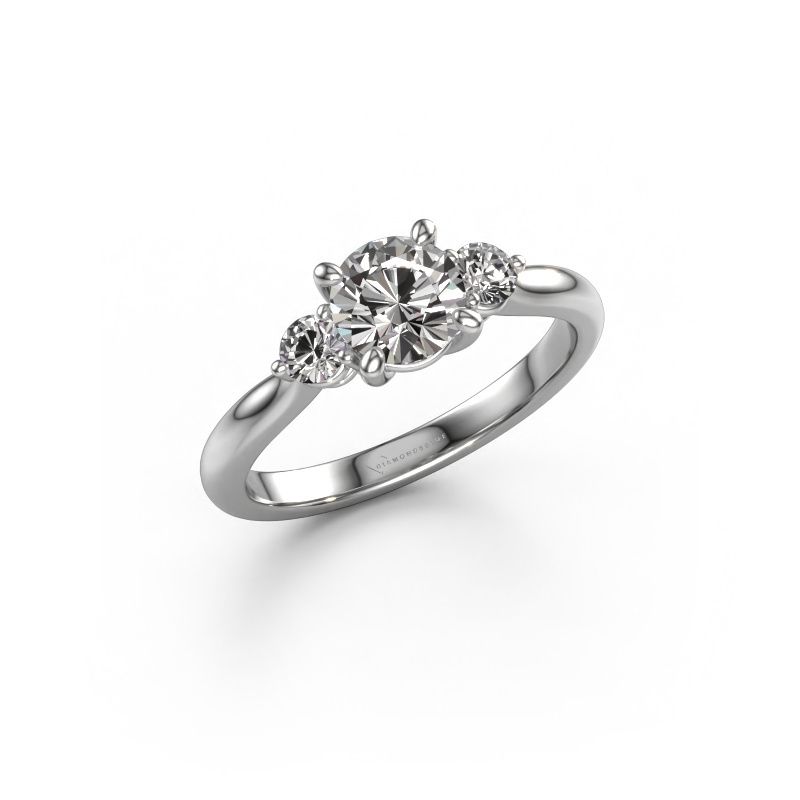 Verlobungsring Lieselot RND 950 Platin Zirkonia 6.5 mm
