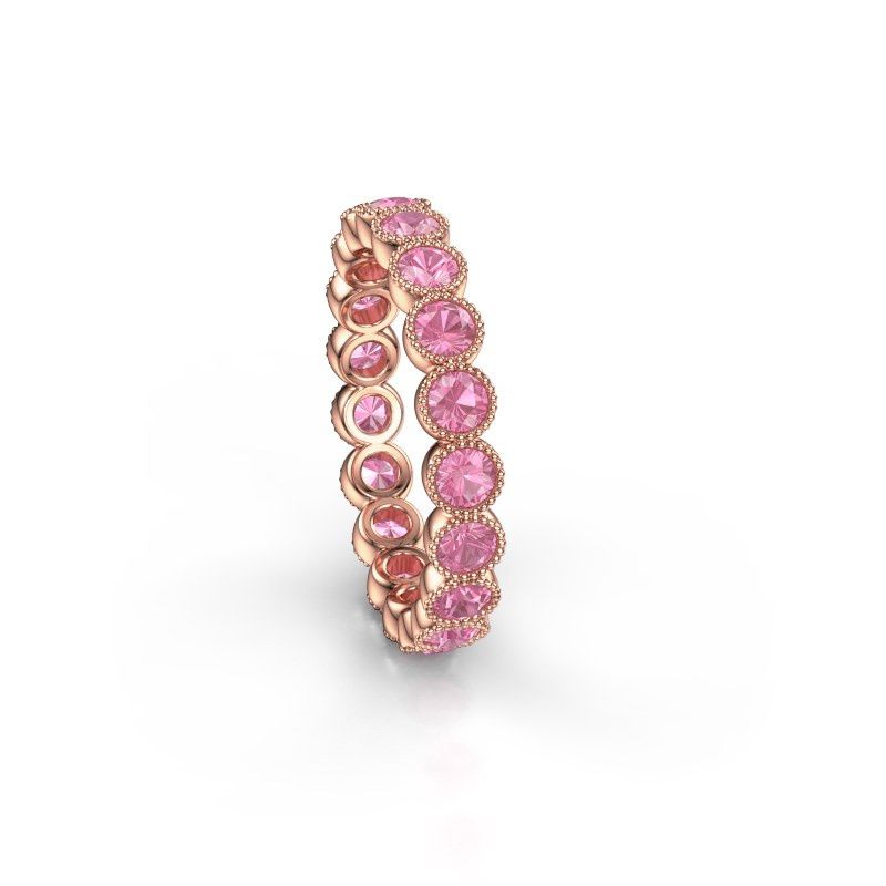 Image of Ring mariam 0.07<br/>585 rose gold<br/>Pink sapphire 2.7 mm