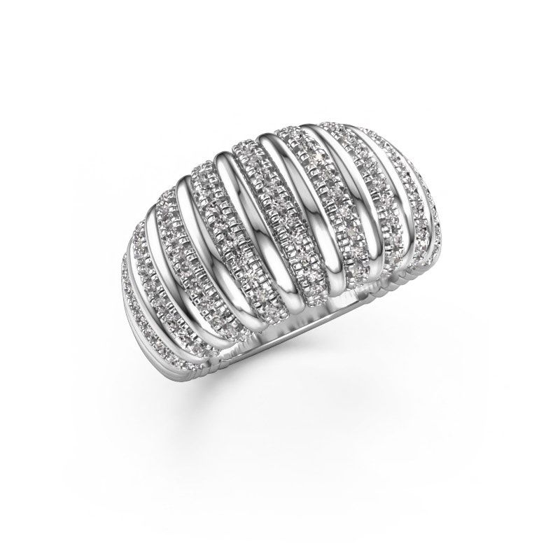 Afbeelding van Ring Dawn 12mm 585 witgoud diamant 0.515 crt