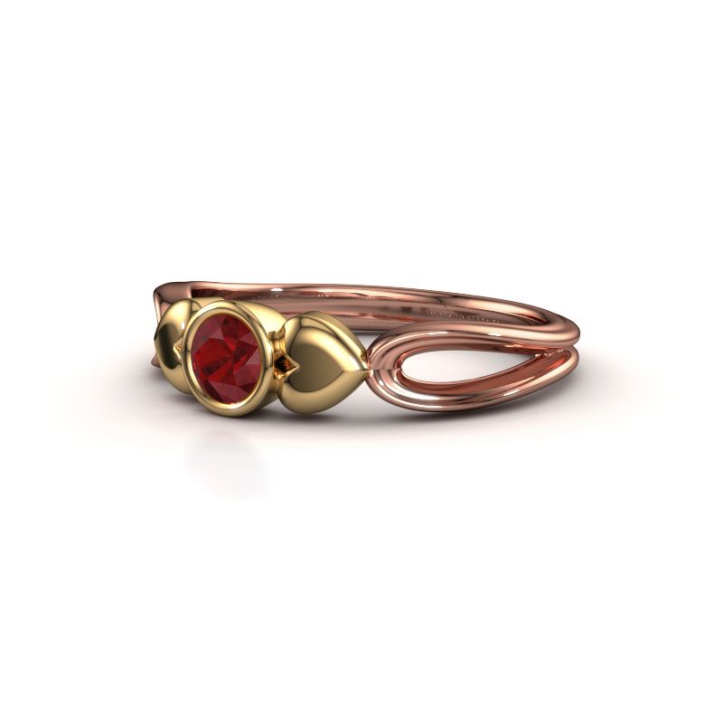 Image of Ring Lorrine 585 rose gold ruby 4 mm