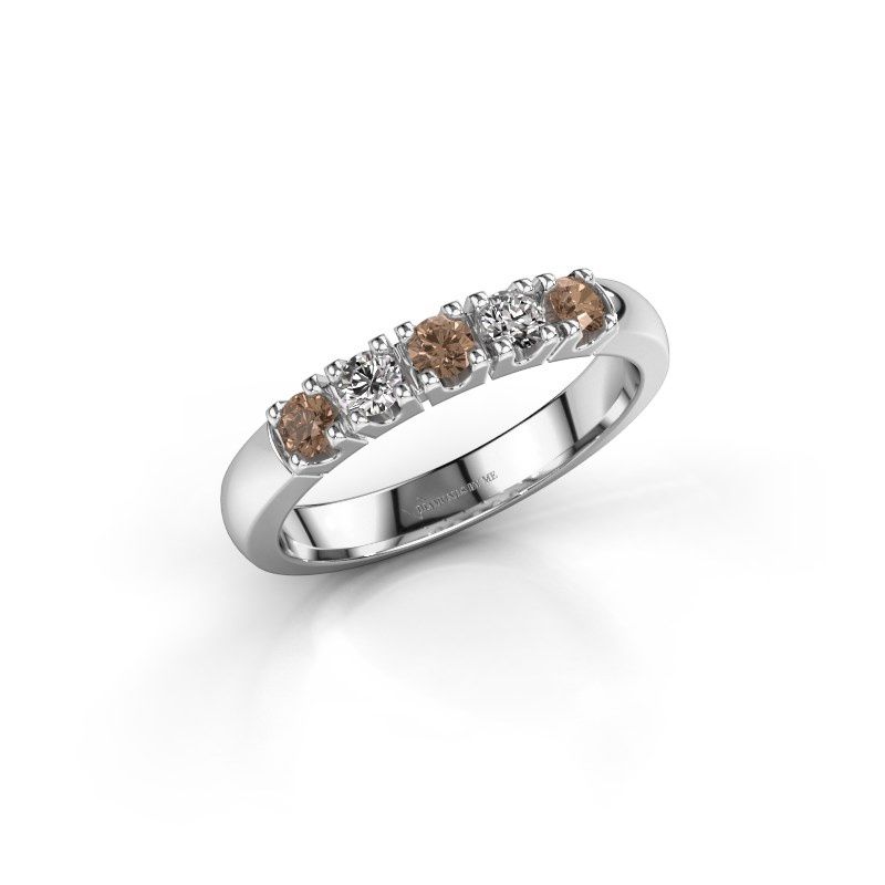 Image of Ring Rianne 5<br/>585 white gold<br/>Brown diamond 0.40 crt