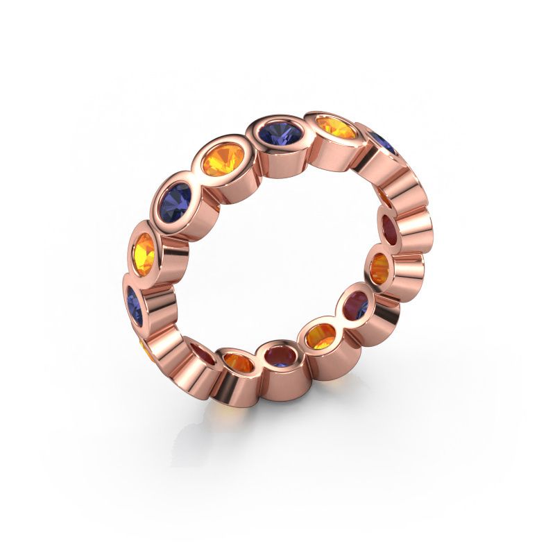Stackable ring Edwina 3 585 rose gold sapphire 3 mm