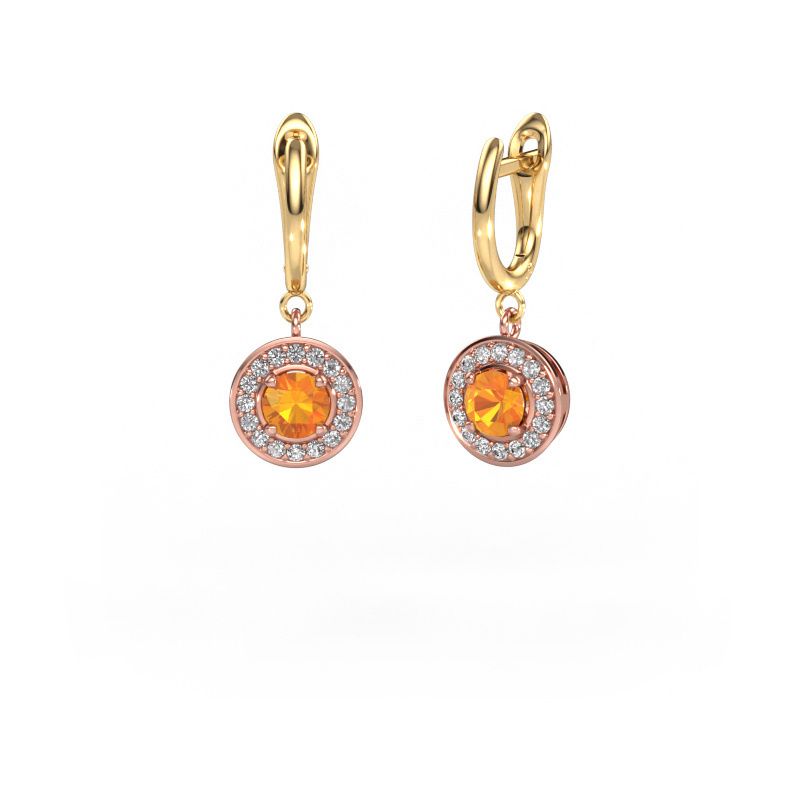 Ohrhänger Ninette 1 585 Roségold Citrin 5 mm