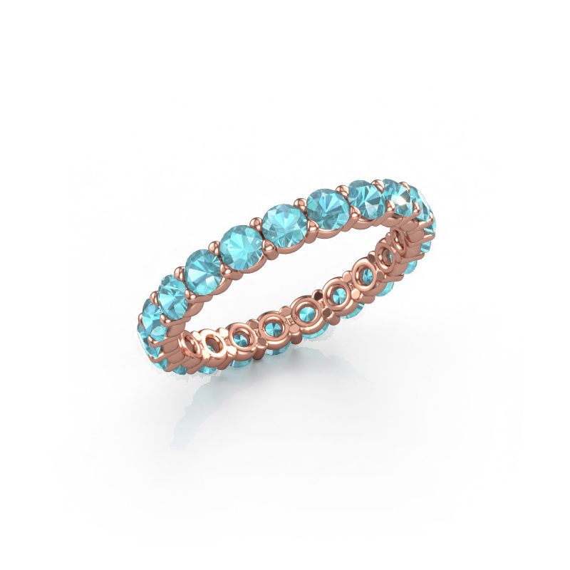 Ring Heddy rnd 2.9 585 Roségold Blau Topas 2.9 mm