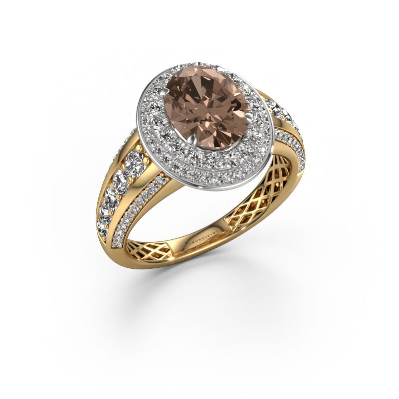 Engagement ring Nancie 585 gold brown diamond 2.89 crt
