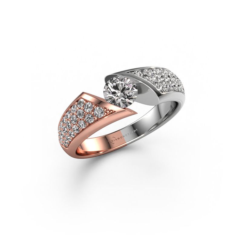 Bague Hojalien 3 585 or rose diamant 0.969 crt