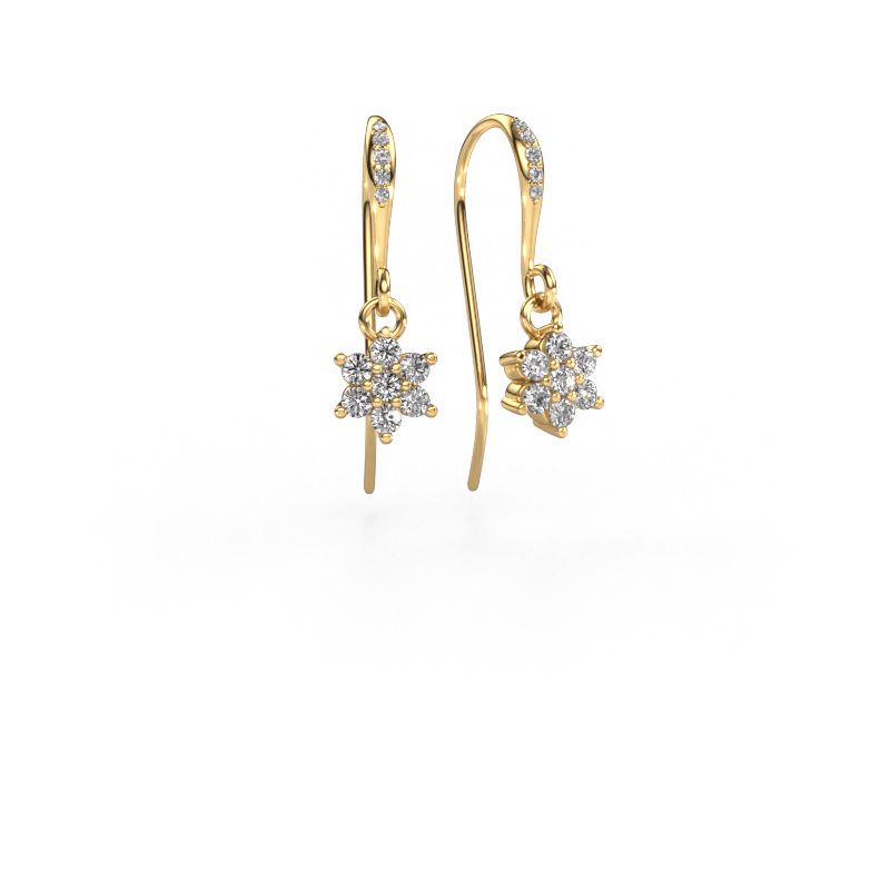 Pendants d'oreilles Dahlia 2 585 or jaune diamant 0.69 crt