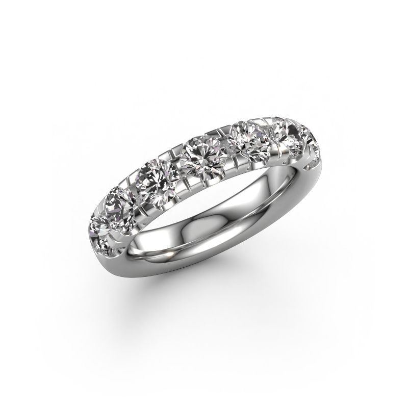 Stackable ring Jackie Half 950 platinum diamond 2.10 crt