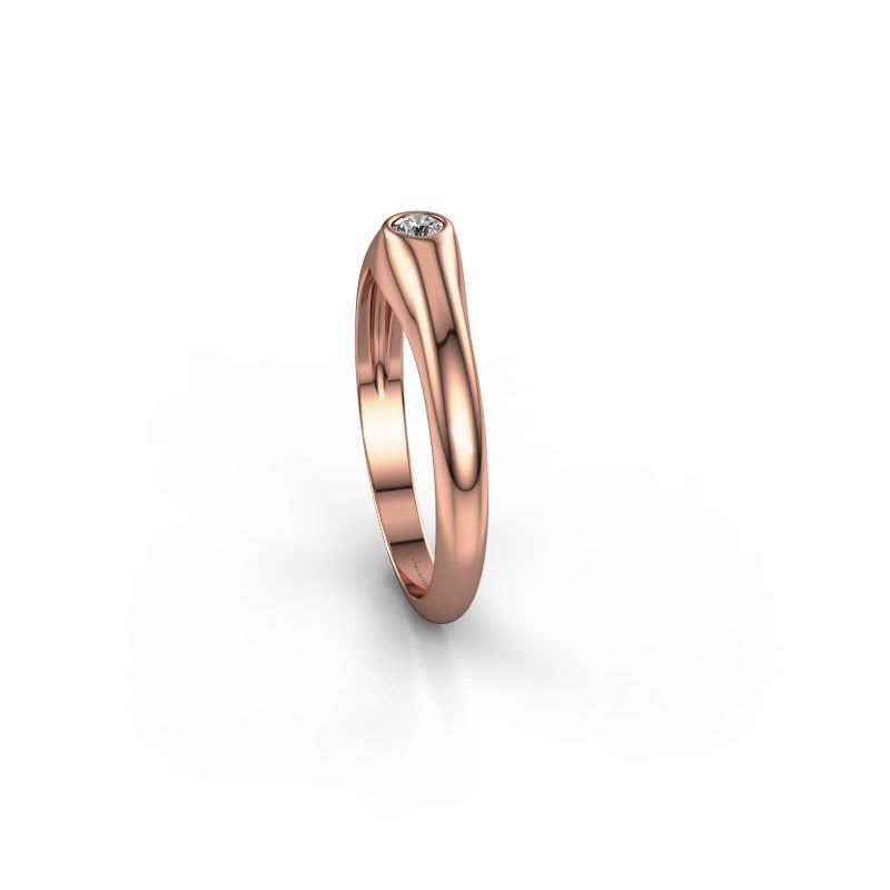 Image of Pinky ring thorben<br/>585 rose gold<br/>Diamond 0.10 crt