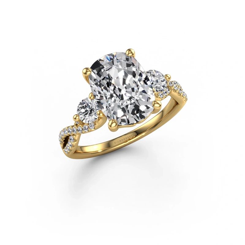Engagement ring Marilou CSH 585 gold lab grown diamond 5.06 crt