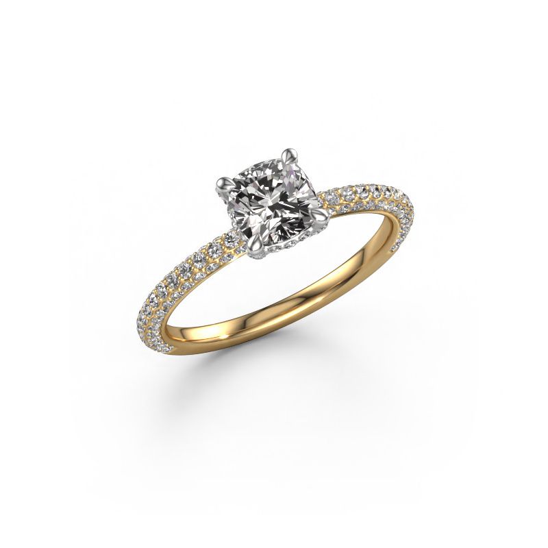Bague de fiançailles Saskia 2 CUS 585 or jaune diamant 1.612 crt