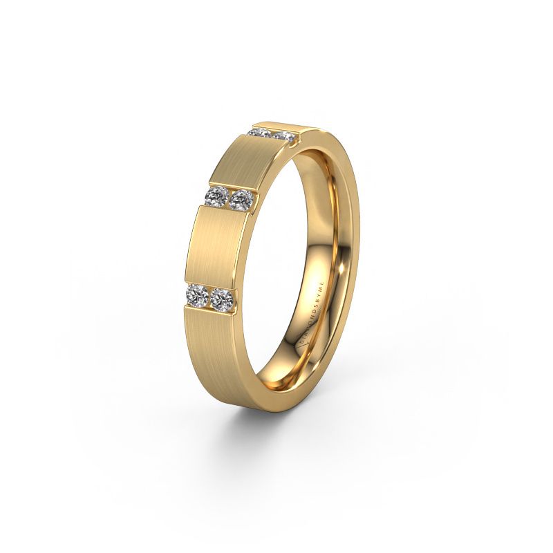 Trouwring WH2133L14BM 585 goud lab-grown diamant ±4 x 2,2 mm