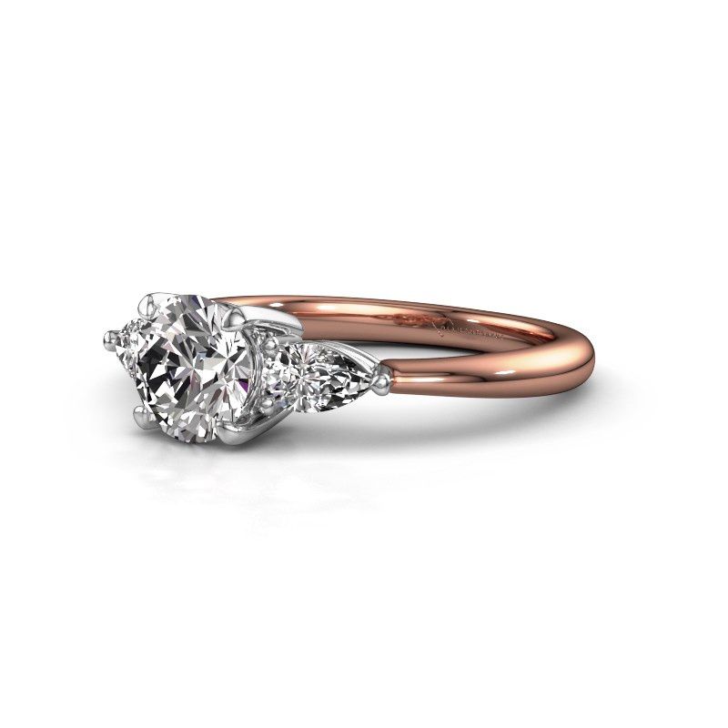 Afbeelding van Verlovingsring Chanou RND 585 rosé goud diamant 1.50 crt