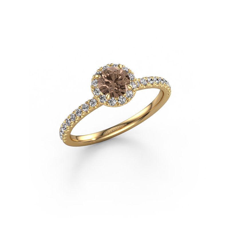 Engagement ring Miranda RND 585 gold brown diamond 1.54 crt