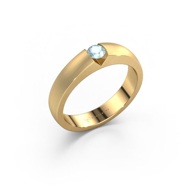 Anillo de compromiso Theresia 585 oro aguamarina 3.4 mm